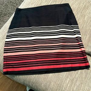 Loft lined striped skirt